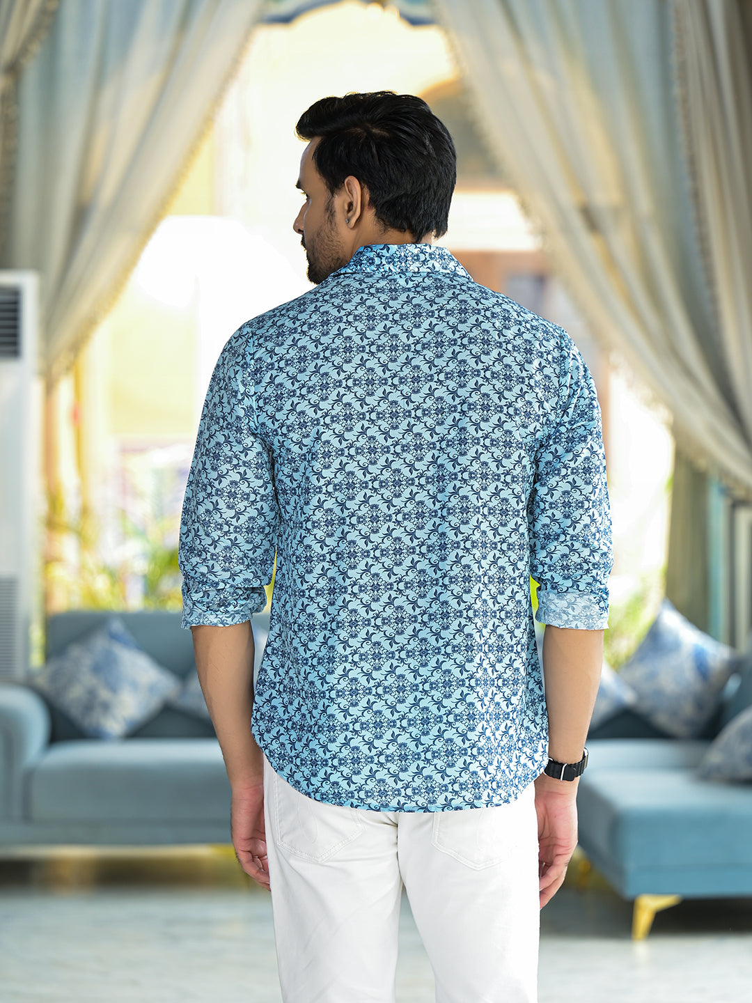 Blue Printed Shirt