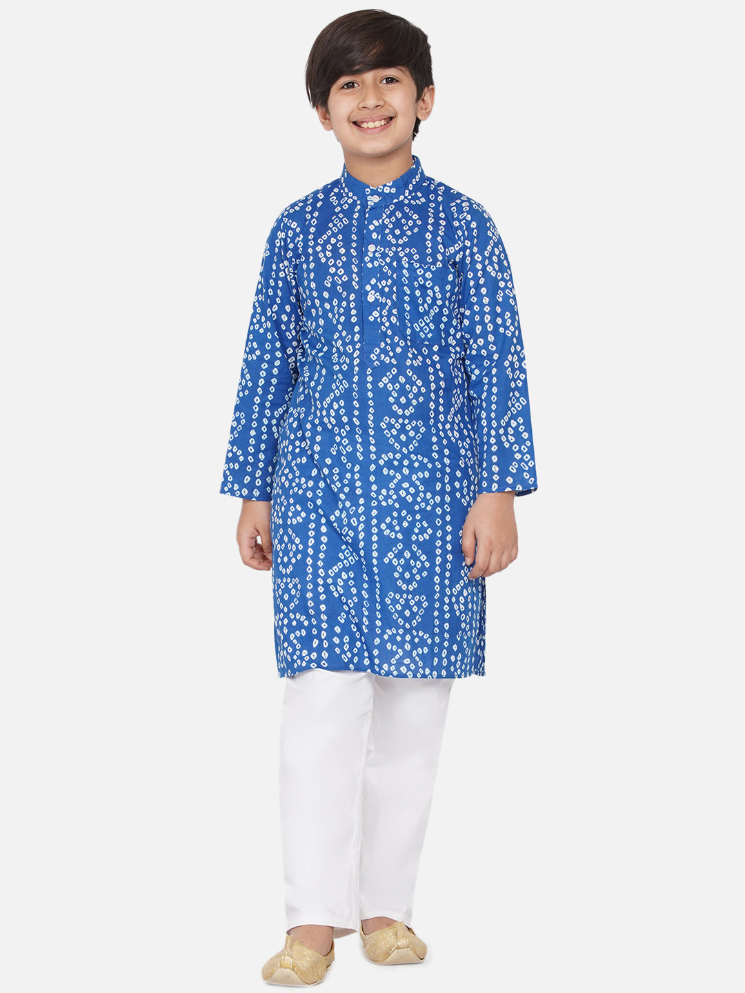 Blue Bandhani Print Kurta