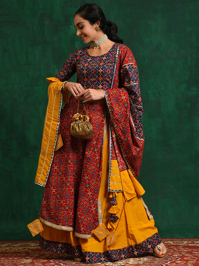 Red Patola Print Lehenga Choli With Dupatta