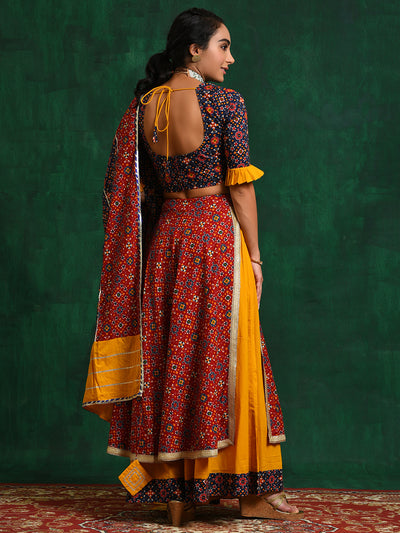Red Patola Print Lehenga Choli With Dupatta