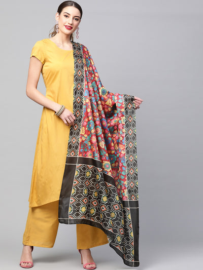 Yellow Kurta Palazzo With Dupatta