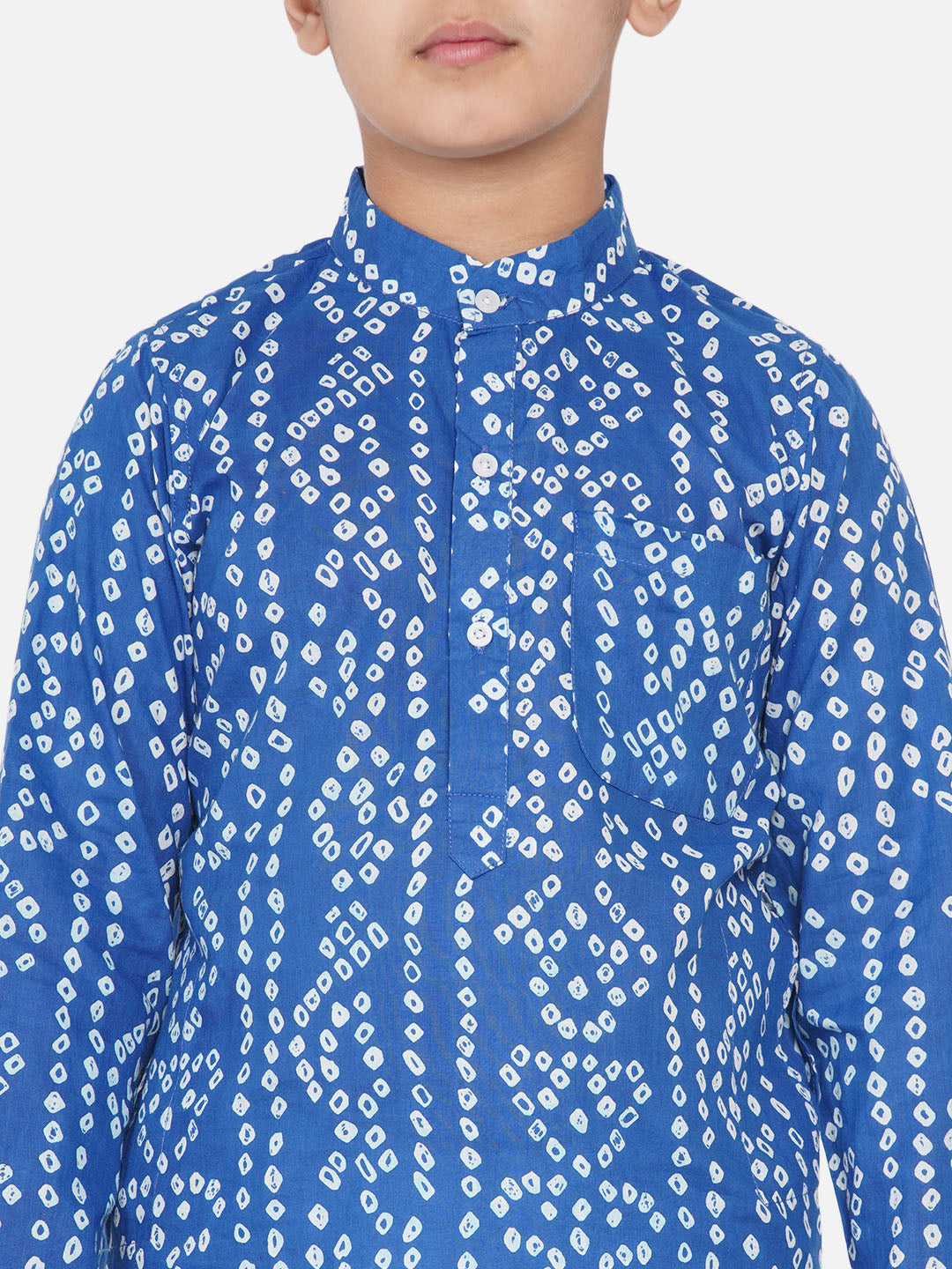 Blue Bandhani Print Kurta