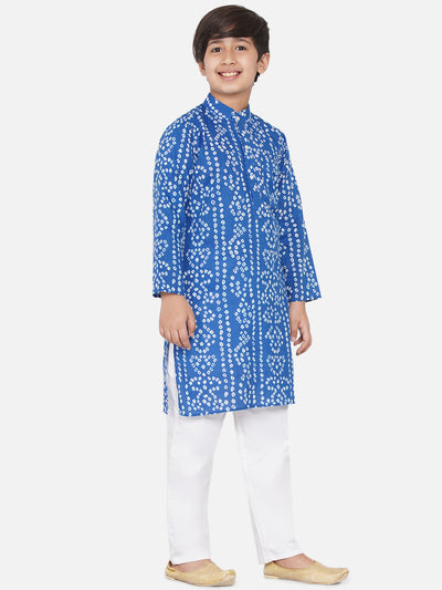 Blue Bandhani Print Kurta