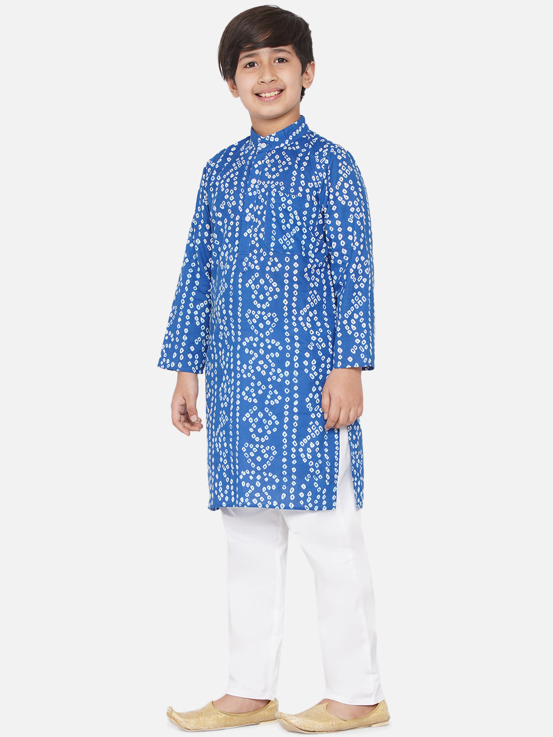 Blue Bandhani Print Kurta