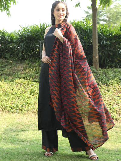 Black Kurta Palazzo With Dupatta