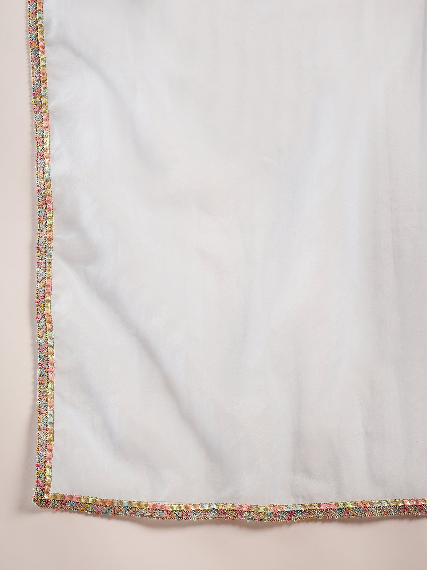 Blue Pichwai Print Kurta Palazzo With Dupatta