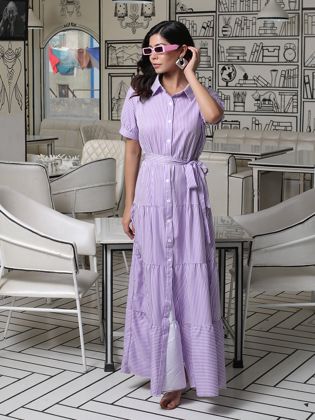 Candy Purple Tiered Maxi Dress