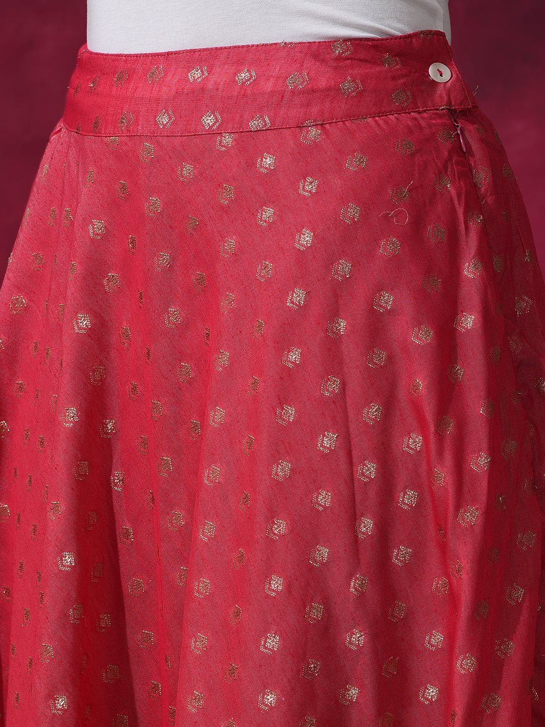Pink Dobby Designed Lehenga Choli With Dupatta