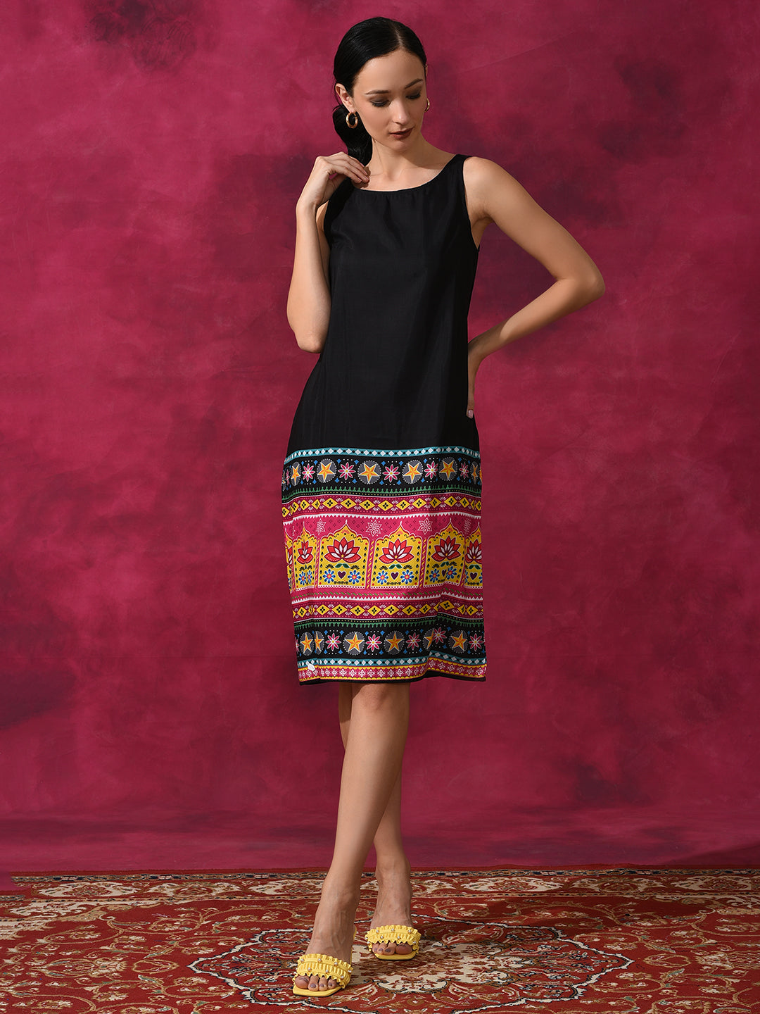 Black Truck Art Shift Dress