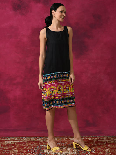 Black Truck Art Shift Dress