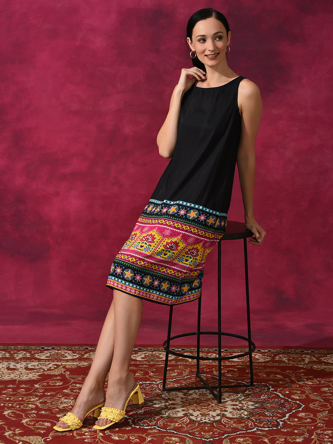 Black Truck Art Shift Dress