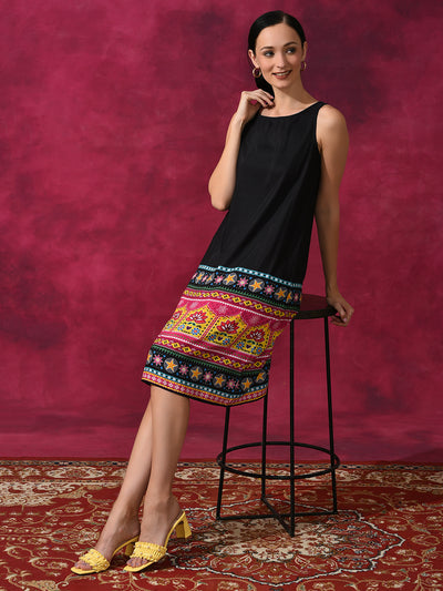 Black Truck Art Shift Dress