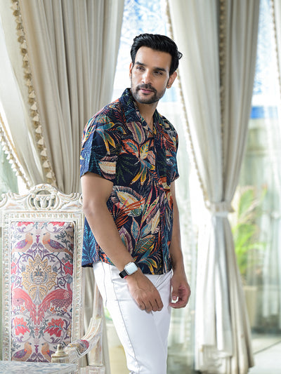 Indigo Vintage Floral Shirt