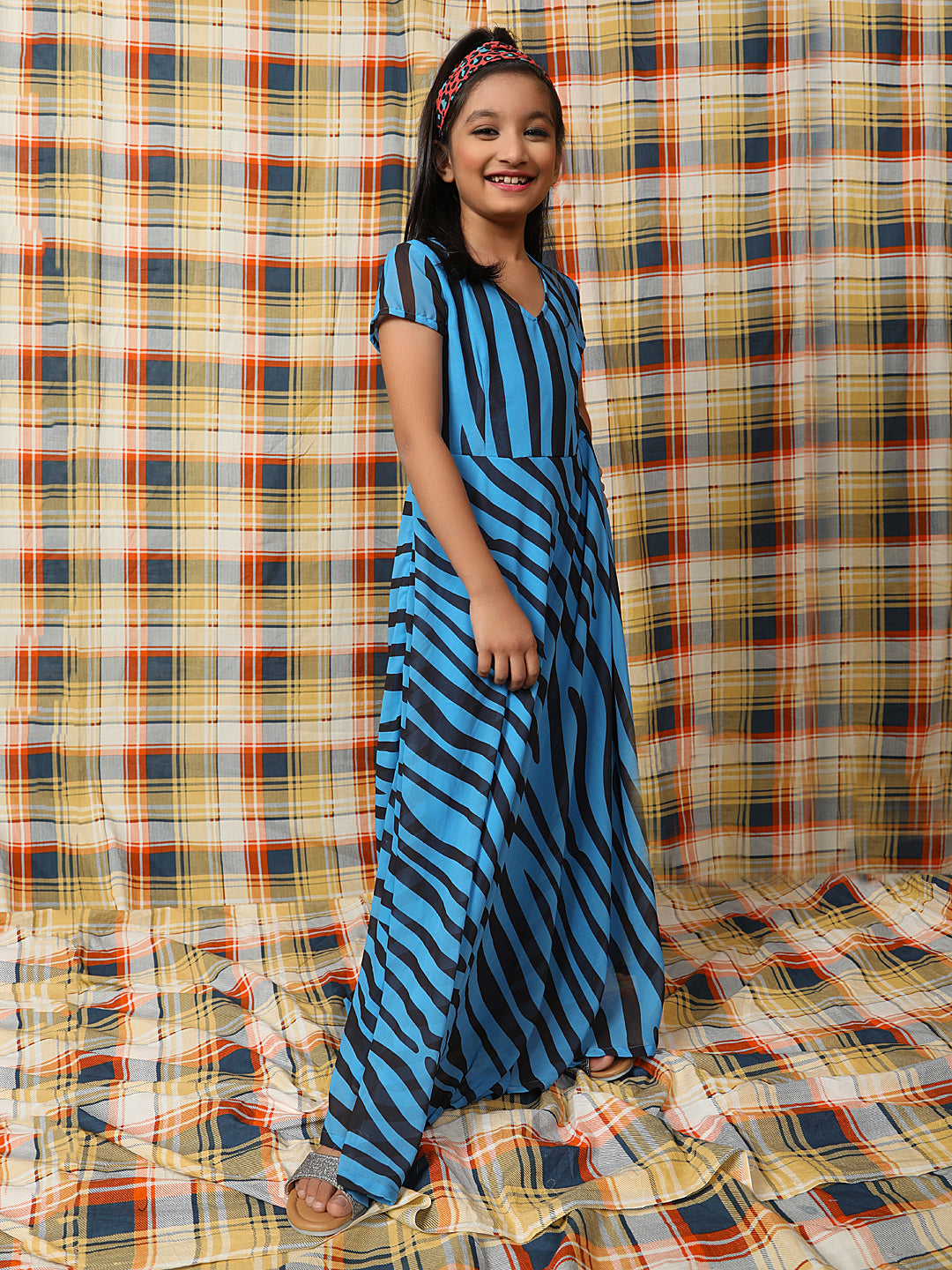 Blue Striped Dress