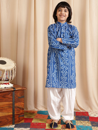 Blue Bandhani Print Kurta