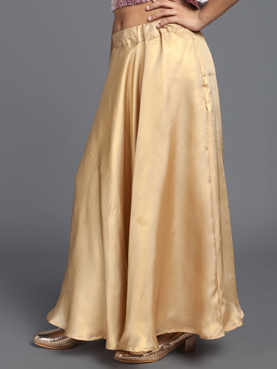Gold Flared Skirt