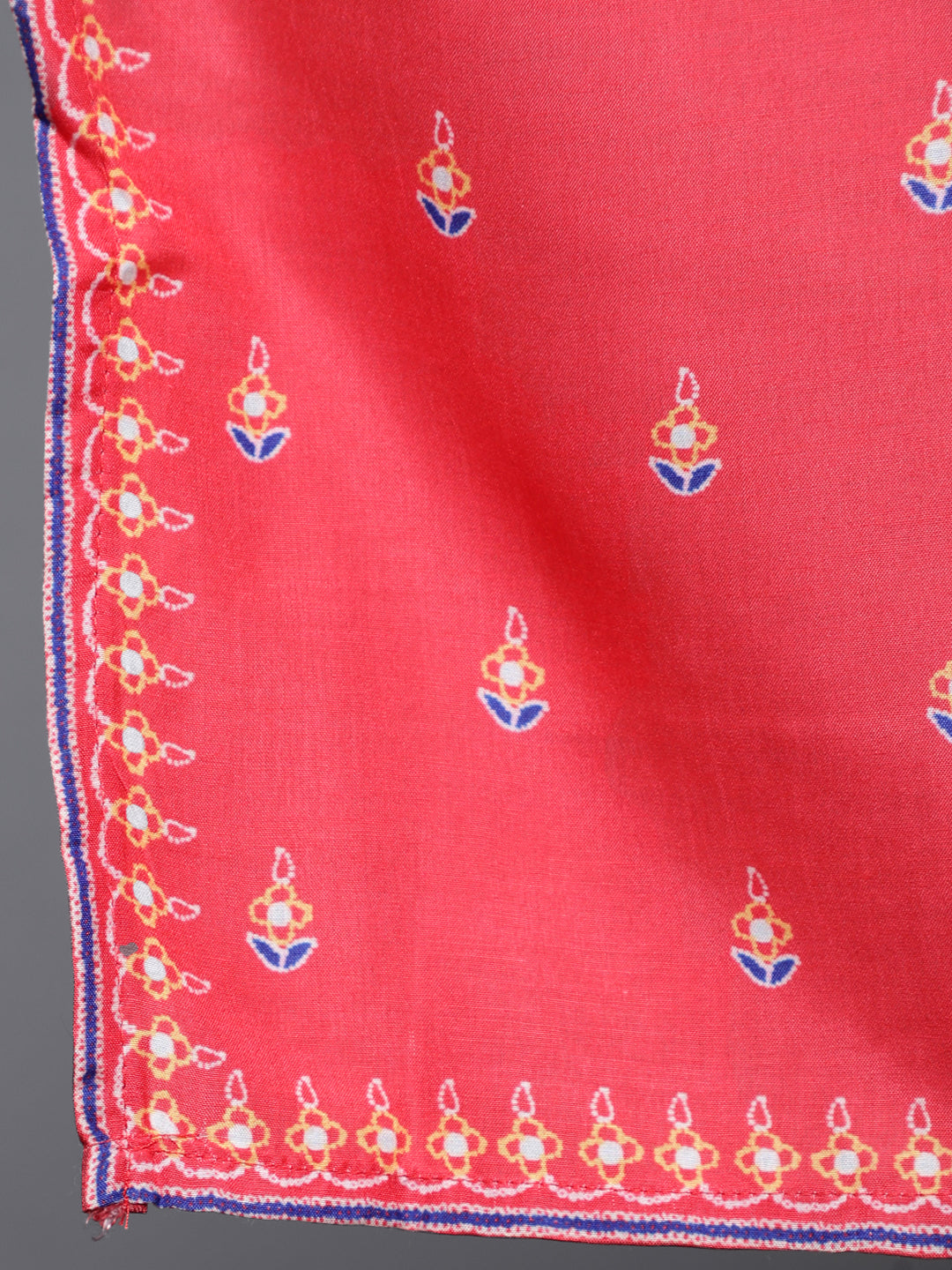 Red Printed Kurta With Palazzo
