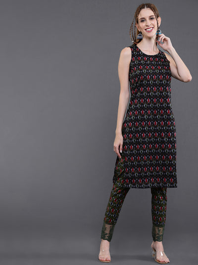 Black Patola Print Kurta With Pant