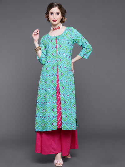 Blue Bandhani Print Kurta