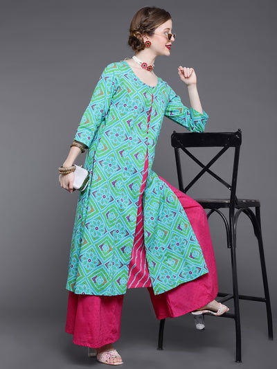 Blue Bandhani Print Kurta