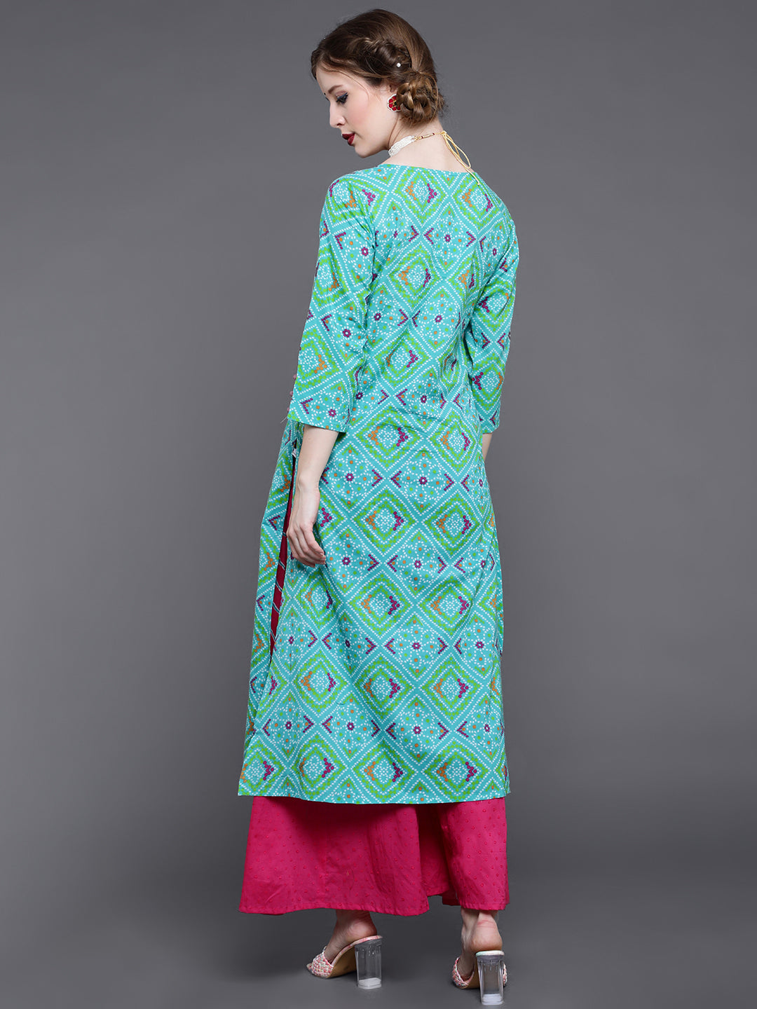 Blue Bandhani Print Kurta