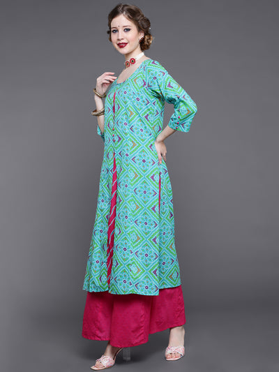 Blue Bandhani Print Kurta