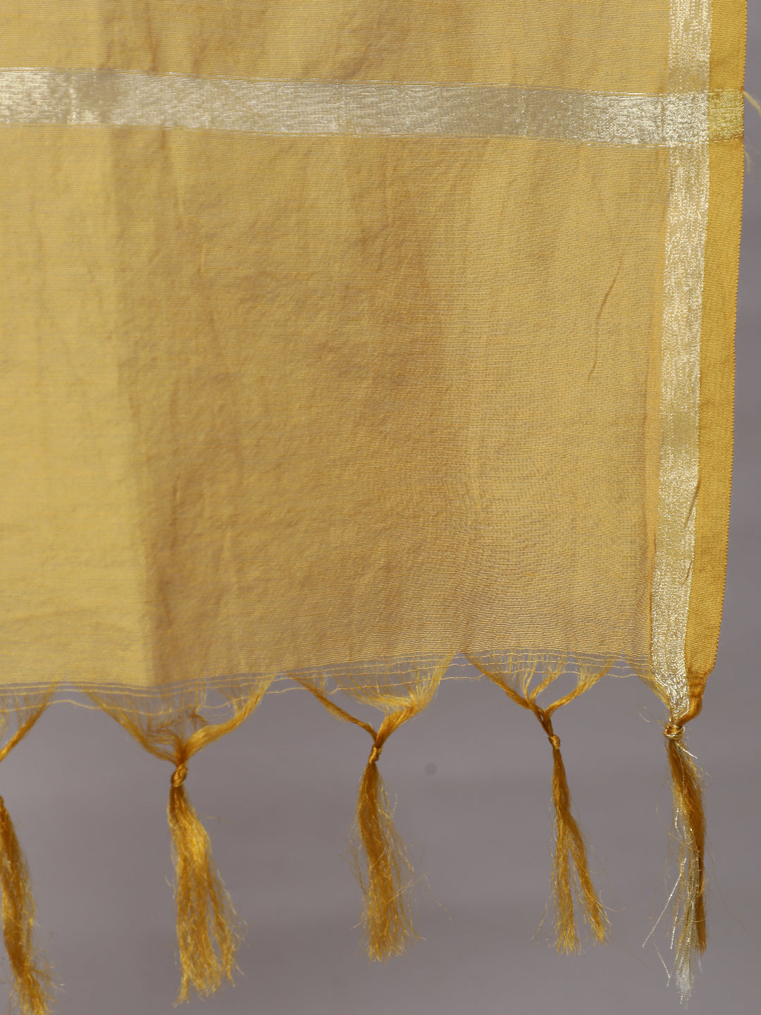 Mustard Embellished Kurta Palazzo With Dupatta