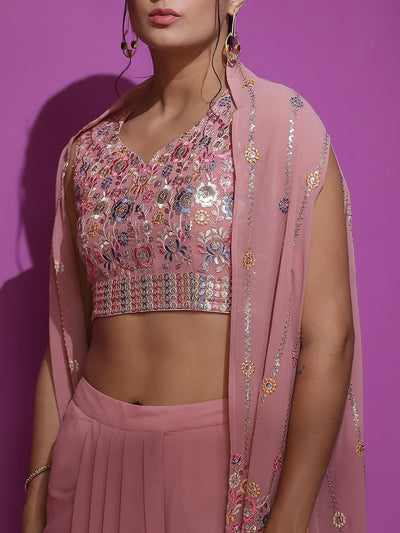 Pink Embroidered Co-Ords Set