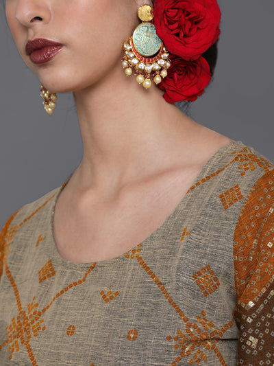Mustard Gold Printed Lehenga Choli With Dupatta