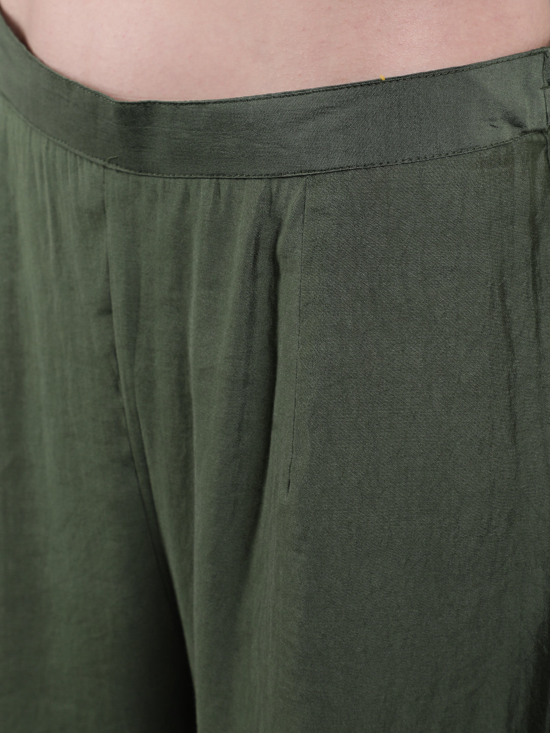 Green Embroidered Kurta Pant With Dupatta