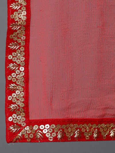 Blue Floral Print Kurta Palazzo With Dupatta