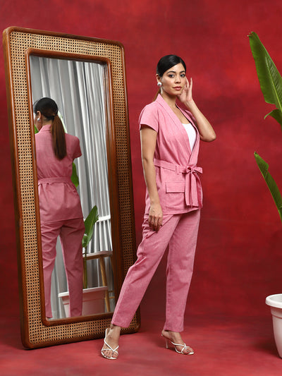 Pink Solid Co-Ord Set