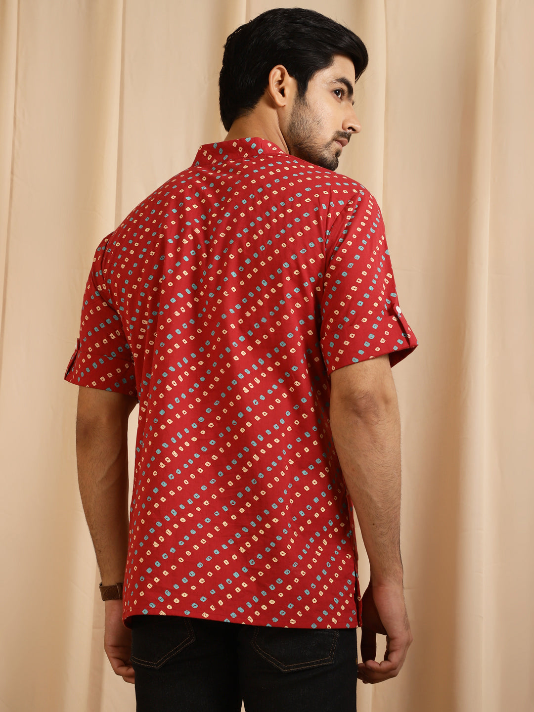 Red Printed Kurta