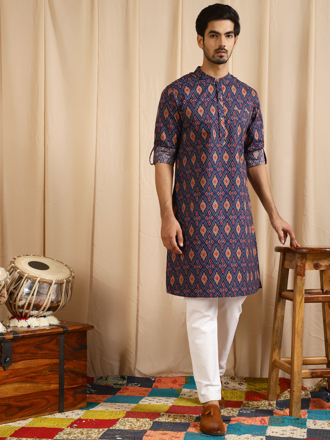 Blue Indian Long Kurta