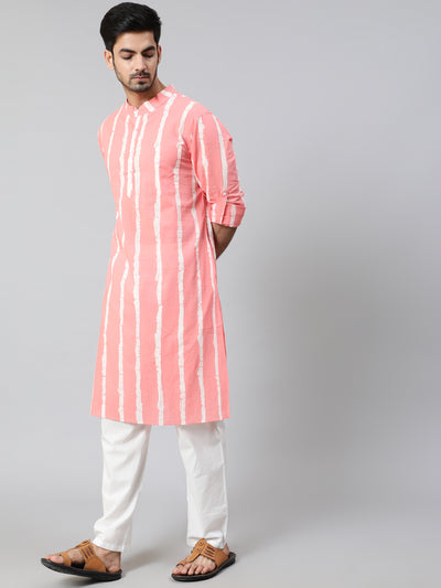 Pink Striped Kurta