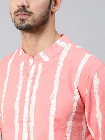 Pink Striped Kurta