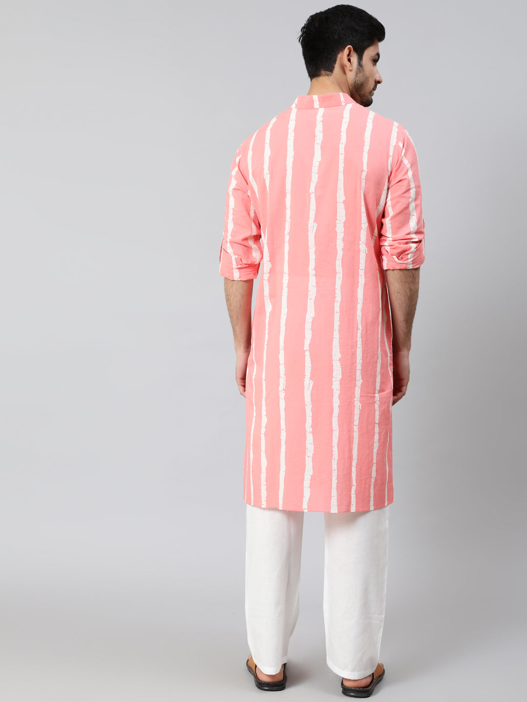 Pink Striped Kurta