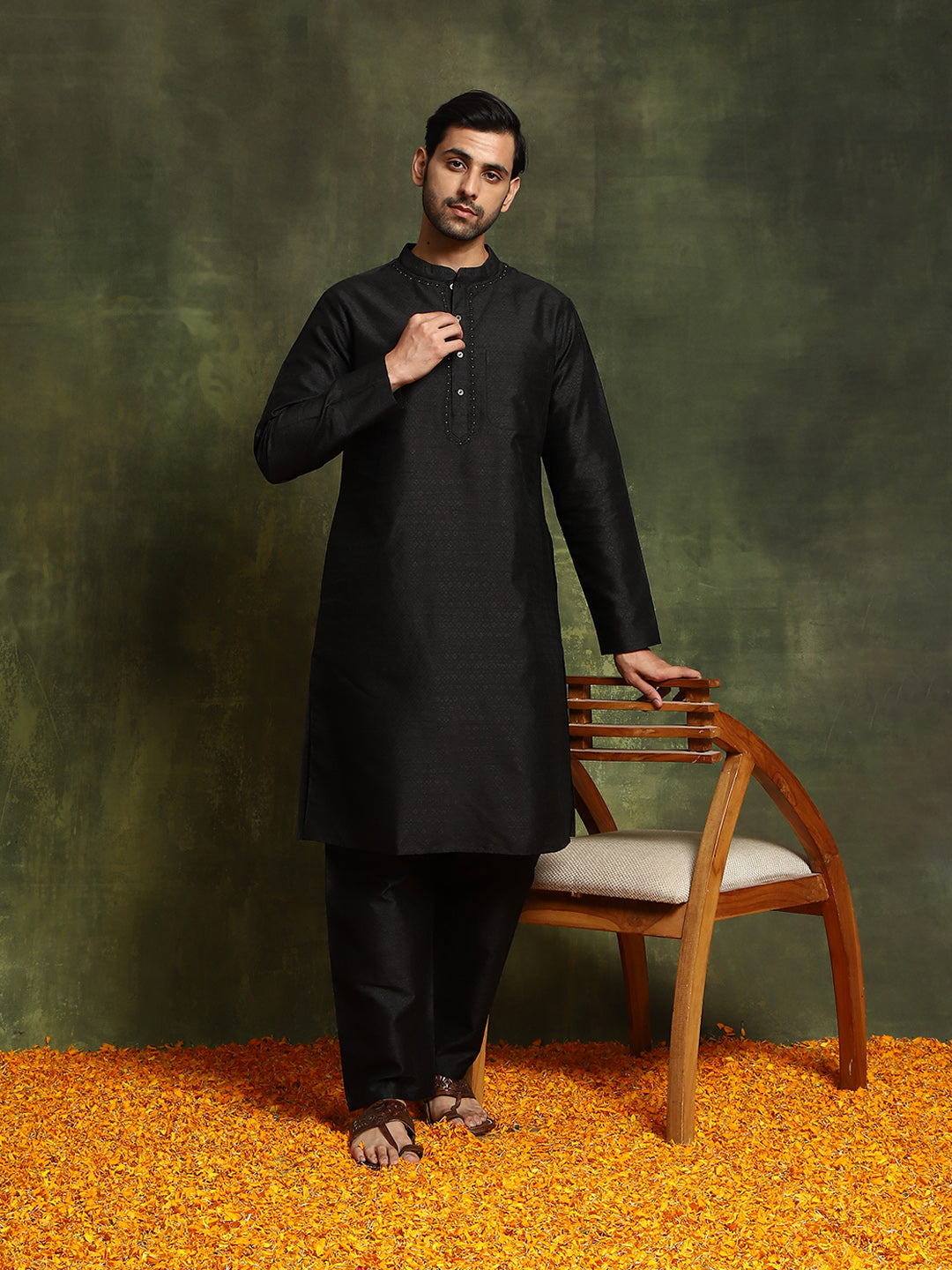 Black Long Kurta