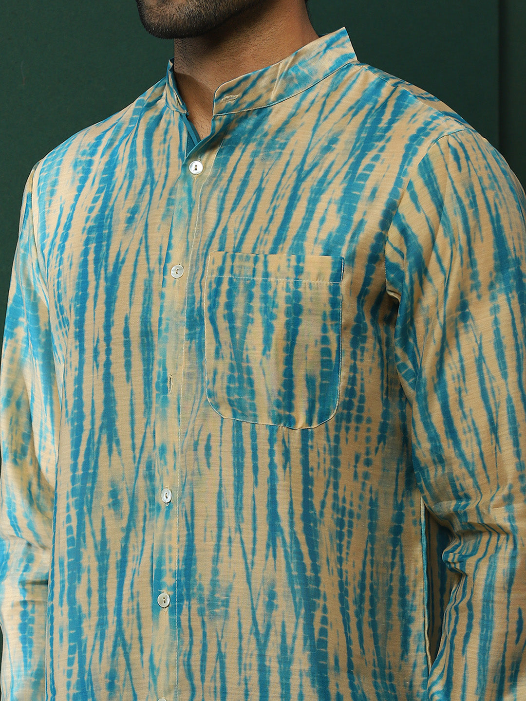 Cream Shibori Print Shirt