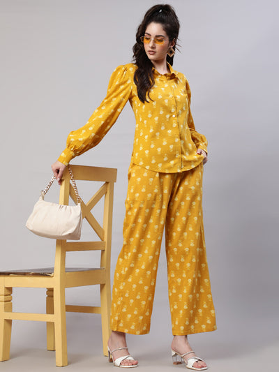 Mustard Floral Print Co-ord Set