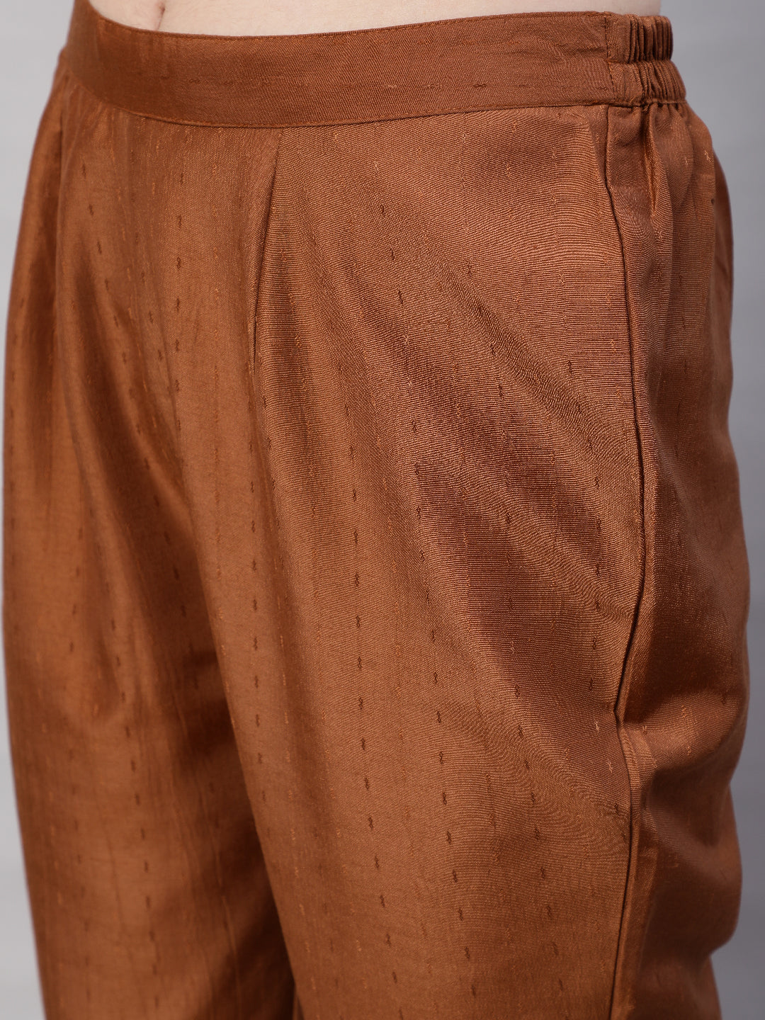 Brown Embroidered Kurta Pant With Dupattta