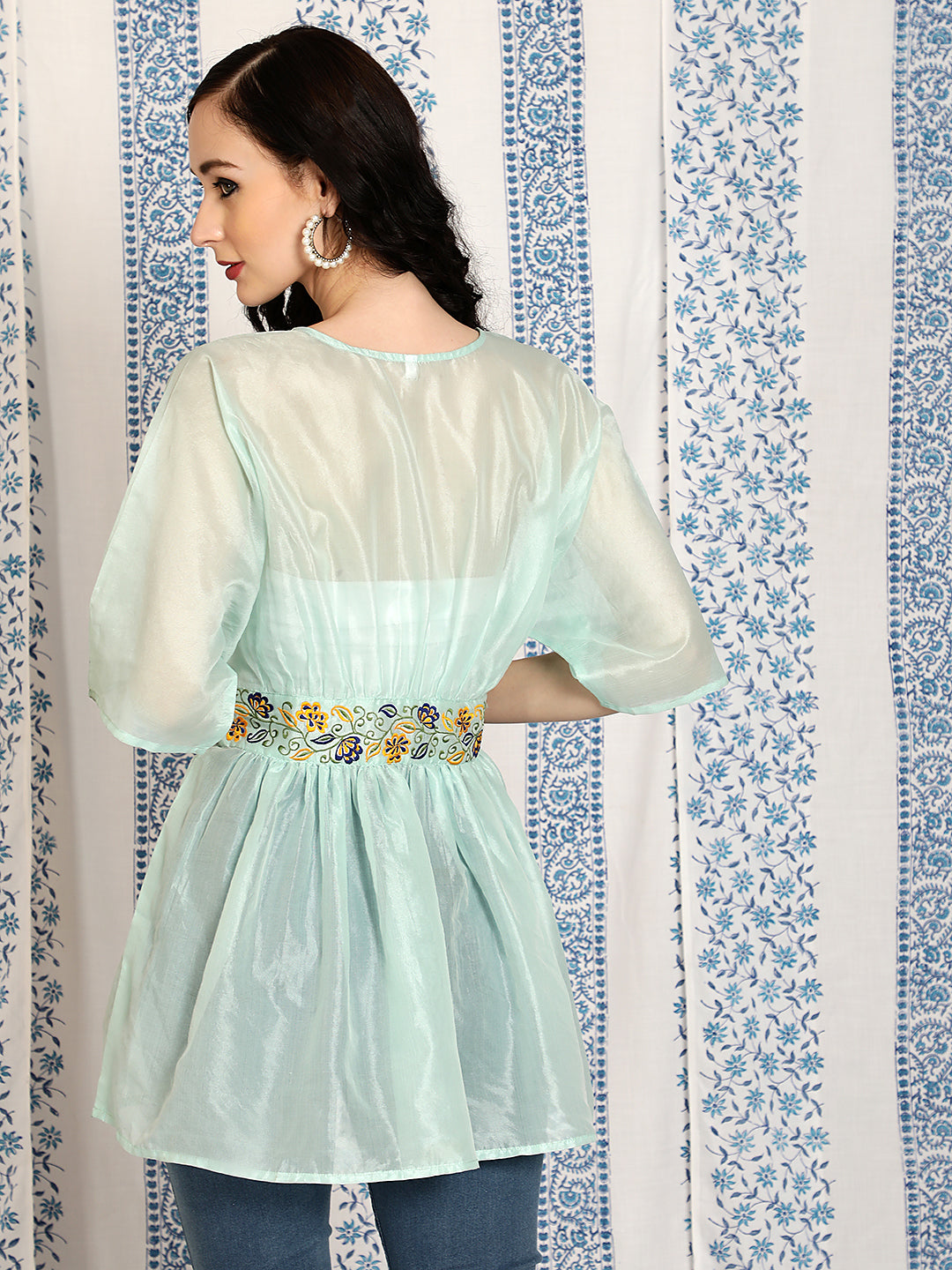 Sea Green Embroidered Tunic