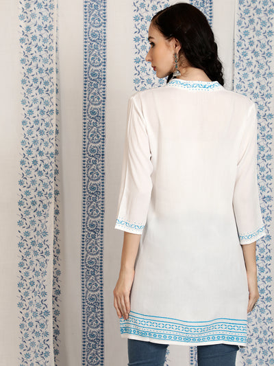 White Hand Block Print Tunic