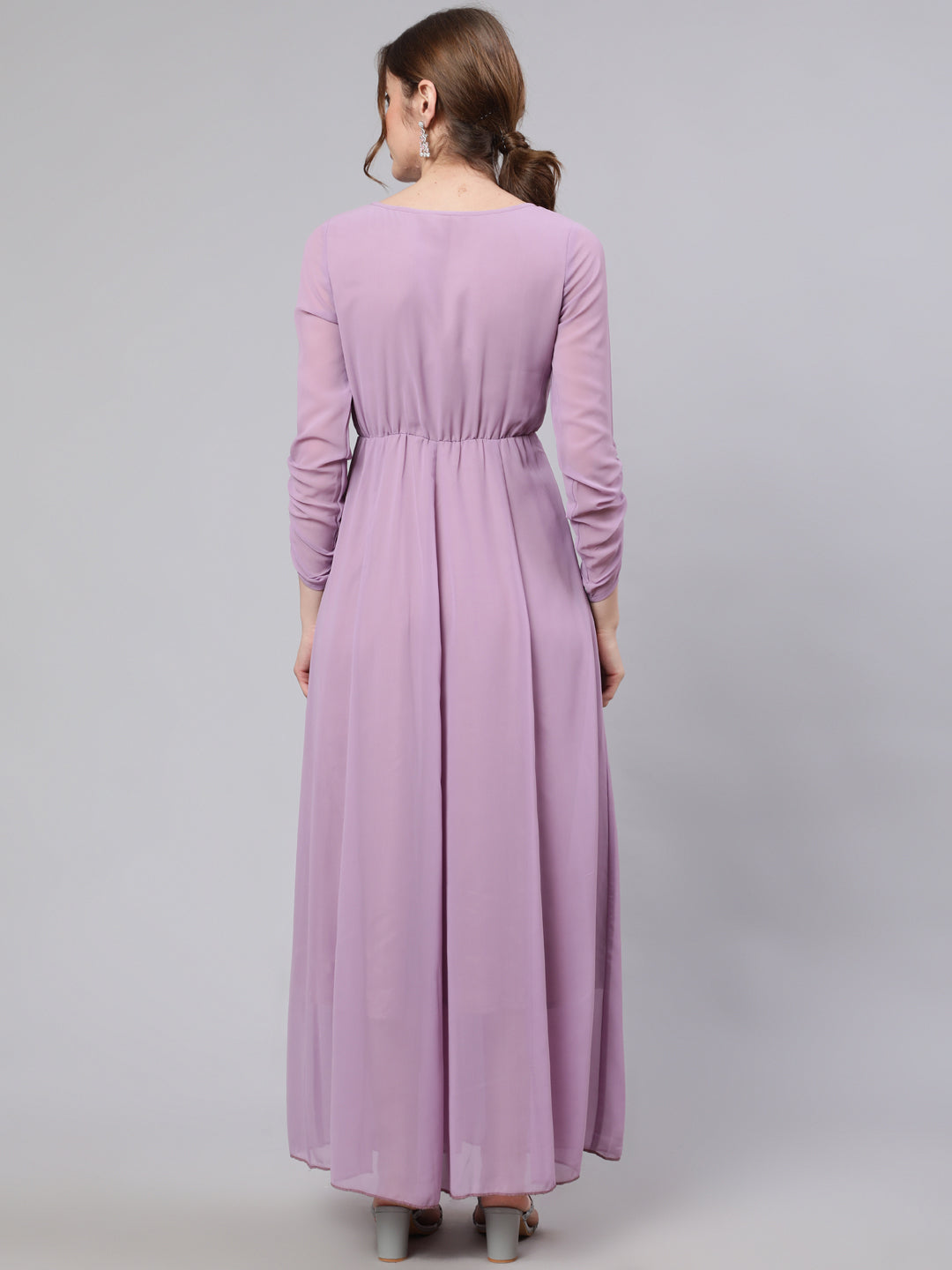 Lavender Flared Maxi Dress