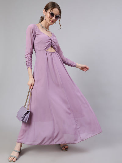 Lavender Flared Maxi Dress