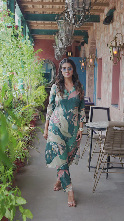 Indigo Digital Print Kurta Set