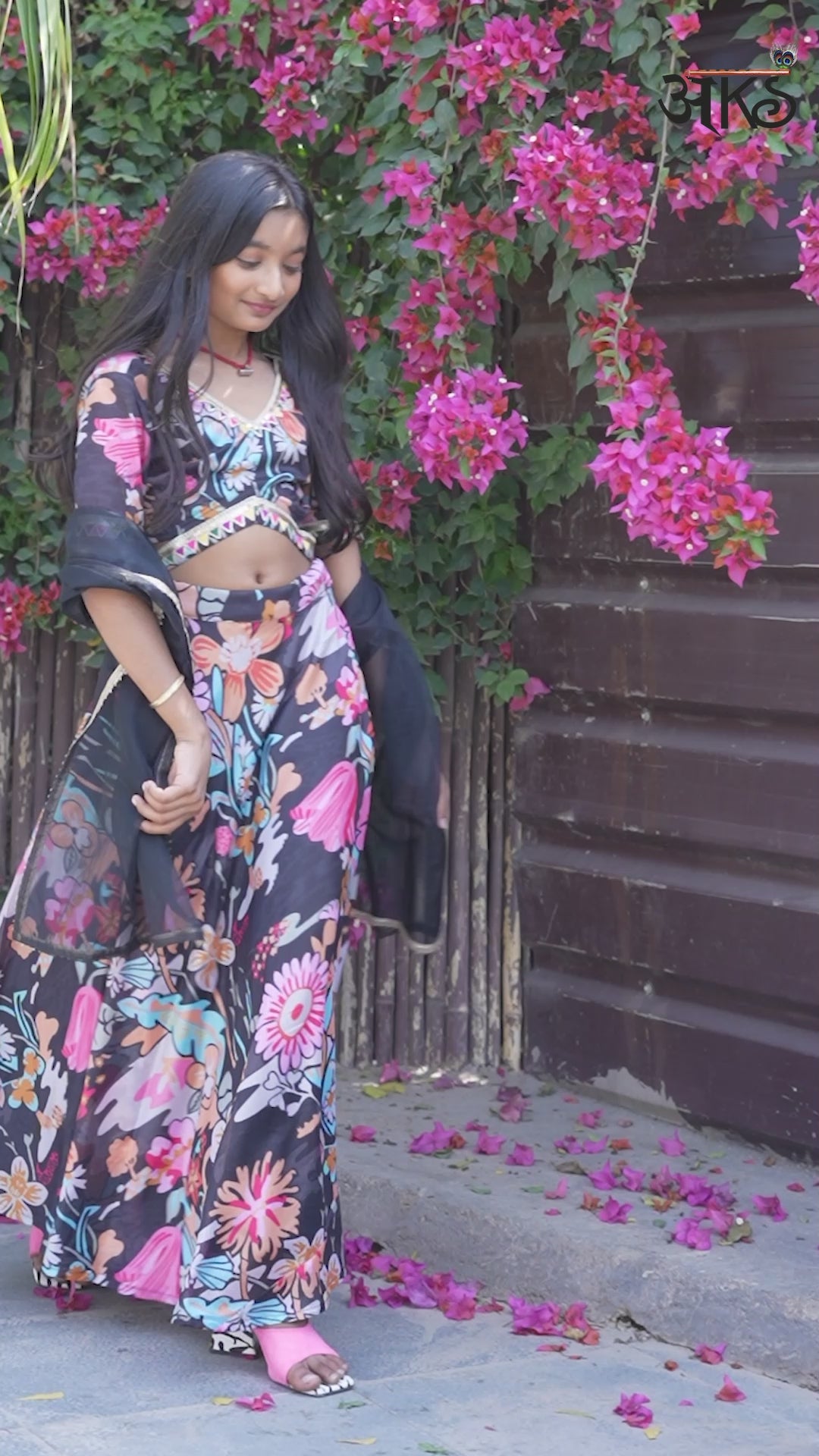 Black Multi Color Digital print Lehenga Choli