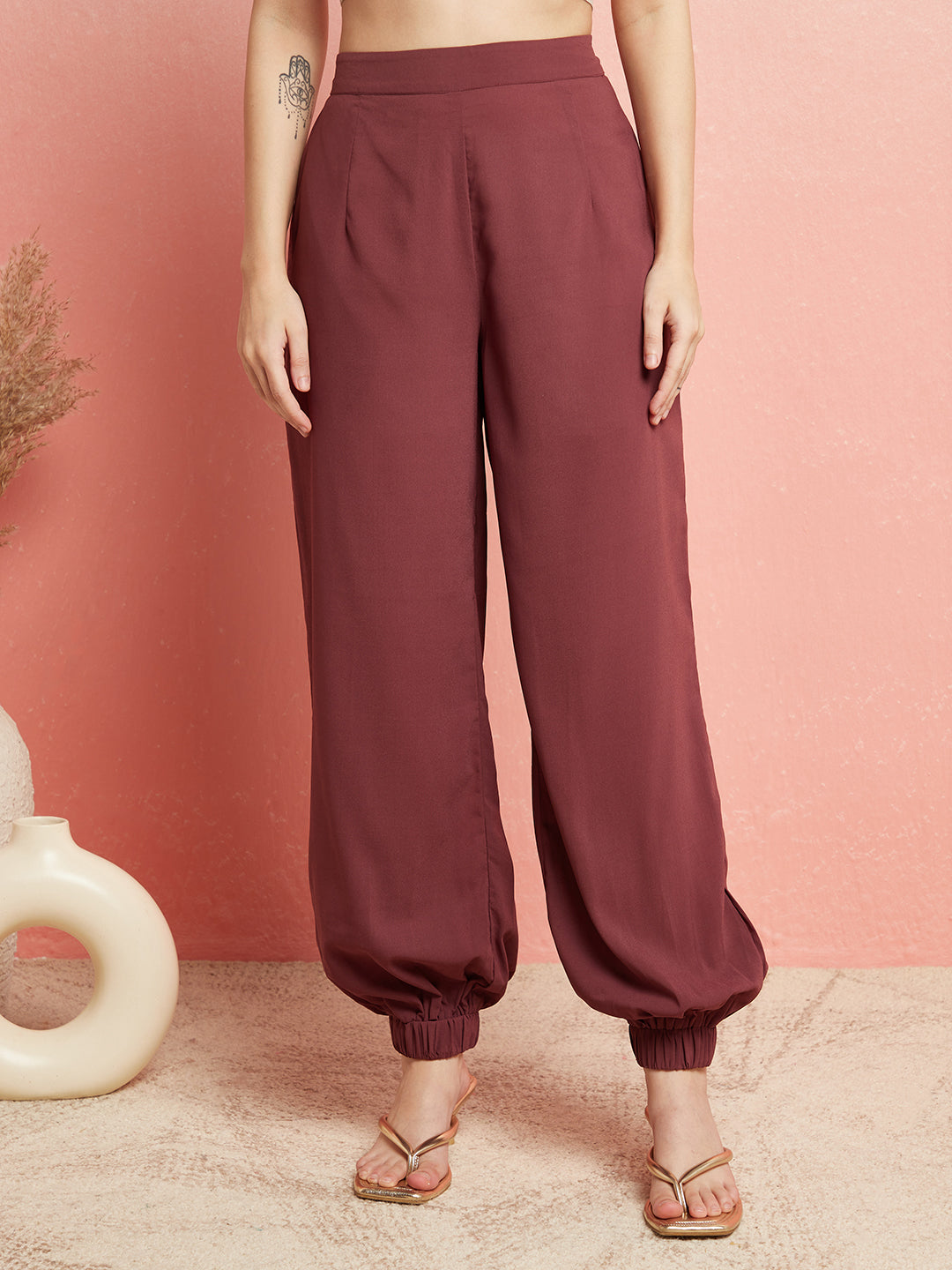 Burgundy Afghani pant Co Ord Set With Jacket