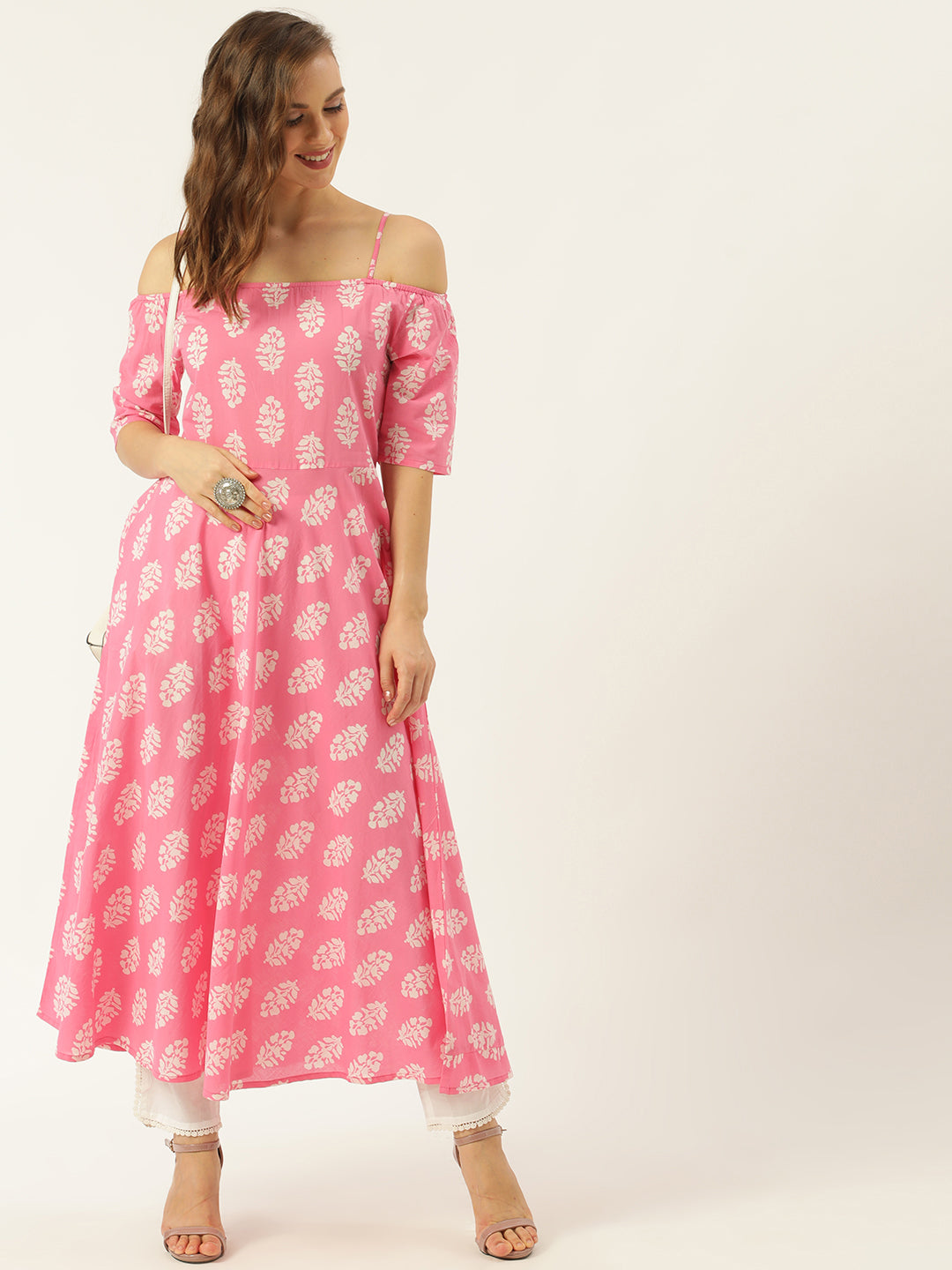 Pink Printed Kurta