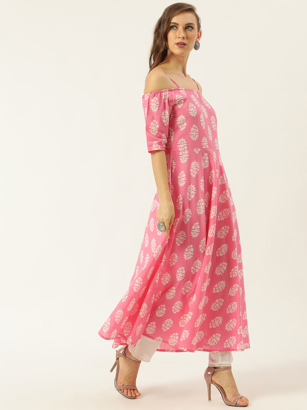 Pink Printed Kurta